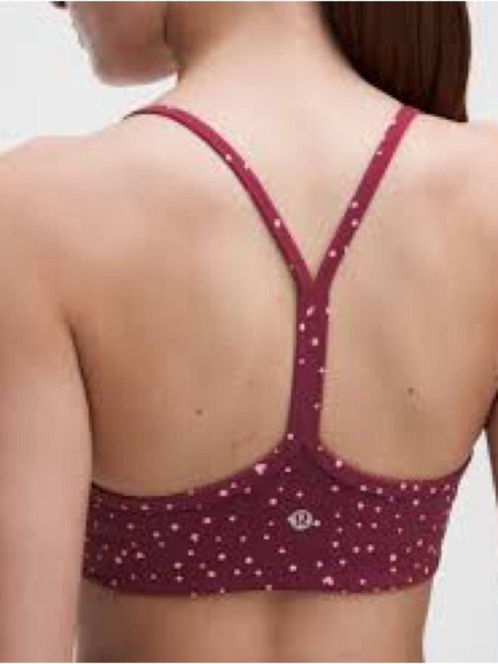 lululemon athletica Maroon Berry Dot Strappy Sports Bra